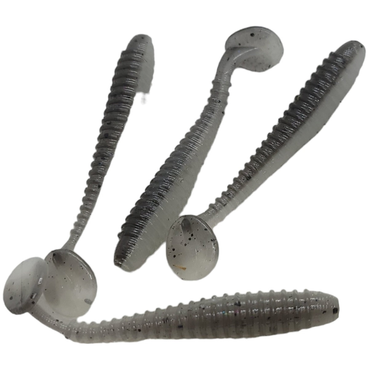 3" Ribbed Paddle Tail Swim Bait / Trailer - Qty 10/pack