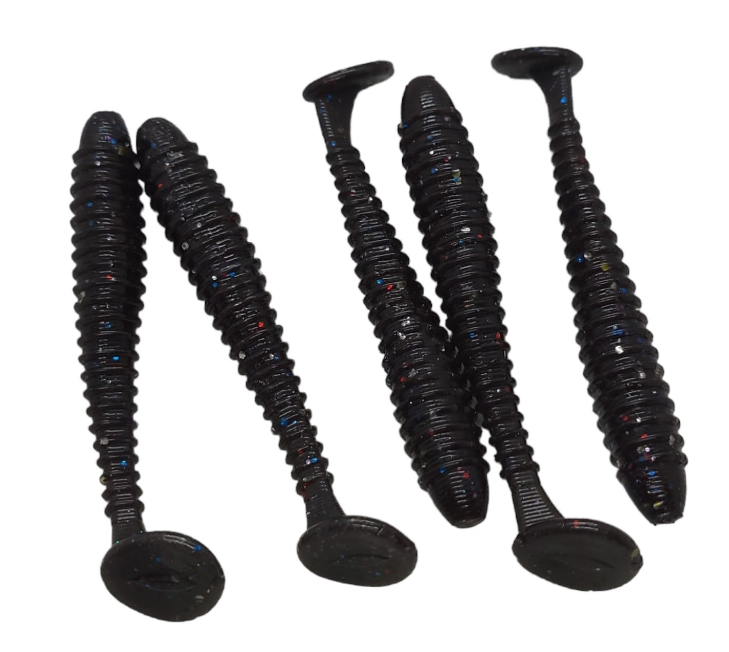 3" Ribbed Paddle Tail Swim Bait / Trailer - Qty 10/pack