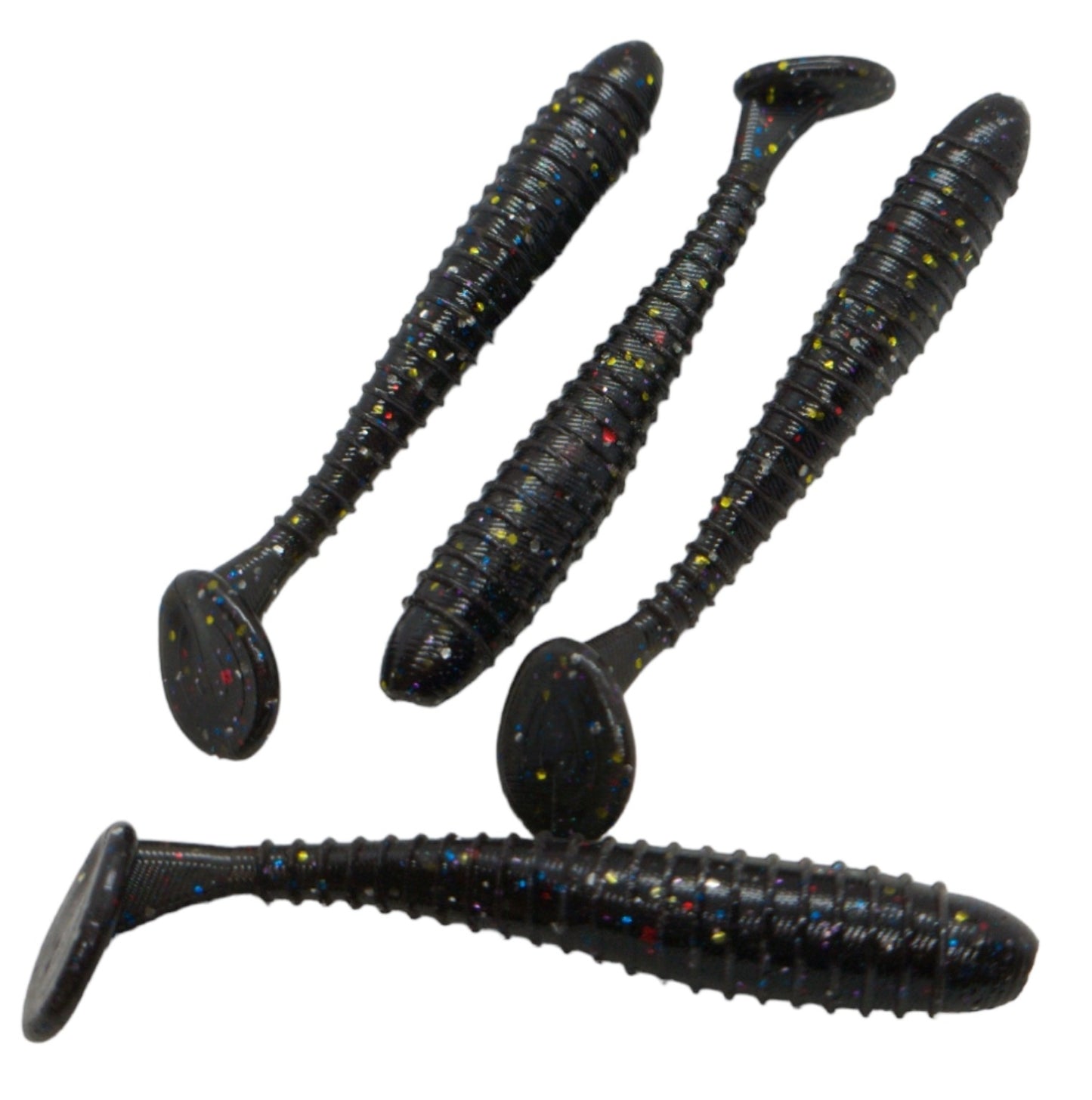 4" Ribbed Paddle Tail Swim Bait / Trailer - Qty 10/pack