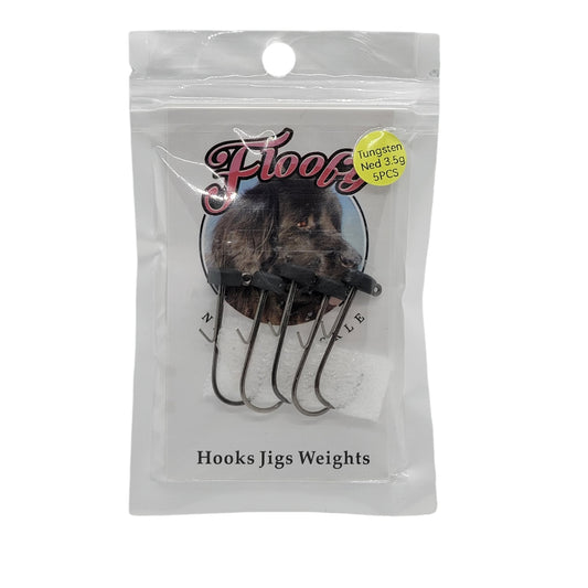 Tungsten Ned Rig Hooks - Qty 5/pack