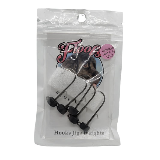 Tungsten Ned Rig Hooks - Qty 5/pack